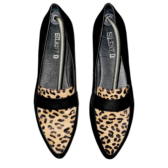 Silent D Bravo Sabliere Nappa Leather Leopard Print Low Heel Loafer Women’s 41 - Picture 1 of 6
